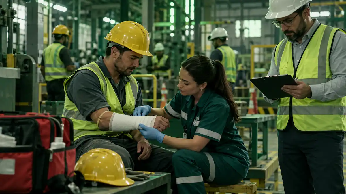 atendimento de primeiros socorros acidente de trabalho