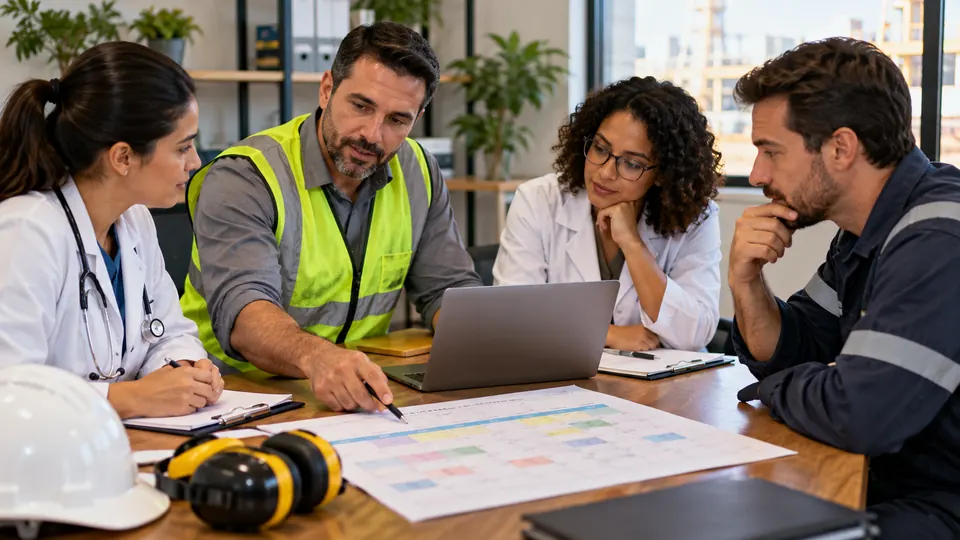 Equipe analisa a organização das escalas de trabalho